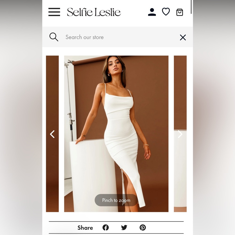 White Cowl Neck Dress